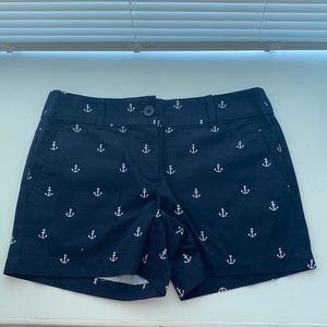 Loft Navy blue Anchor shorts size 0